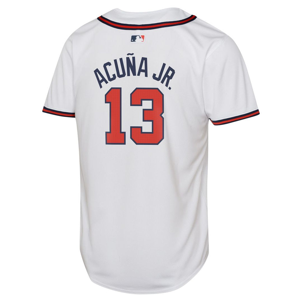 Atlanta Braves Ronald Acuña Jr. Youth Home Limited Jersey - White