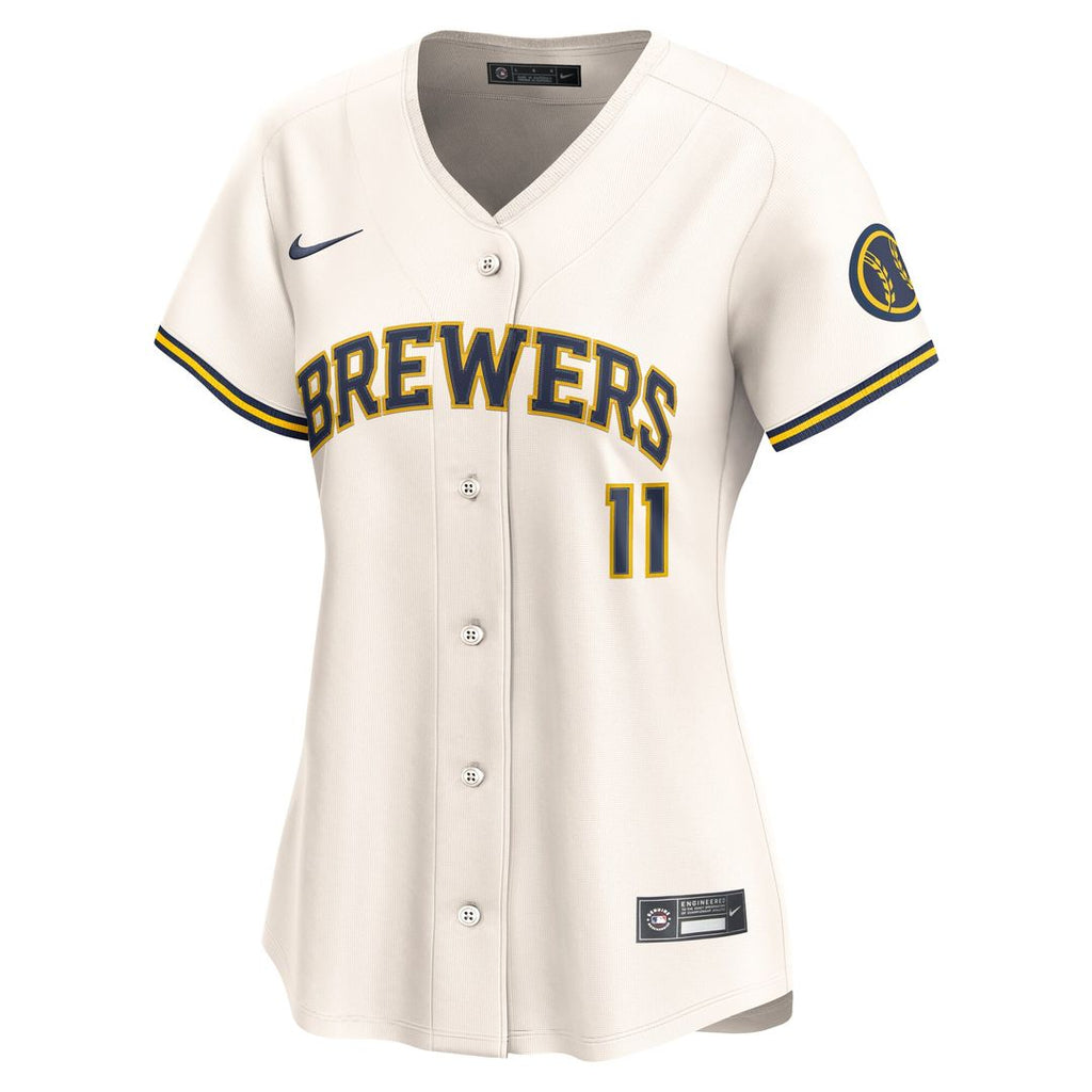 Milwaukee Brewers Jackson Chourio Women's Home Limited Jersey - Cream