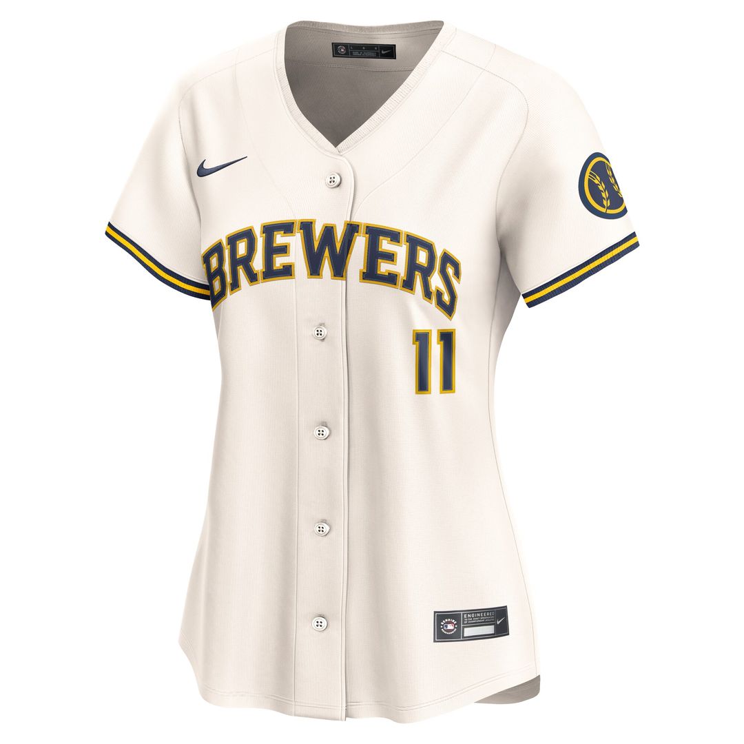 Milwaukee Brewers Jackson Chourio Women's Home Limited Jersey - Cream