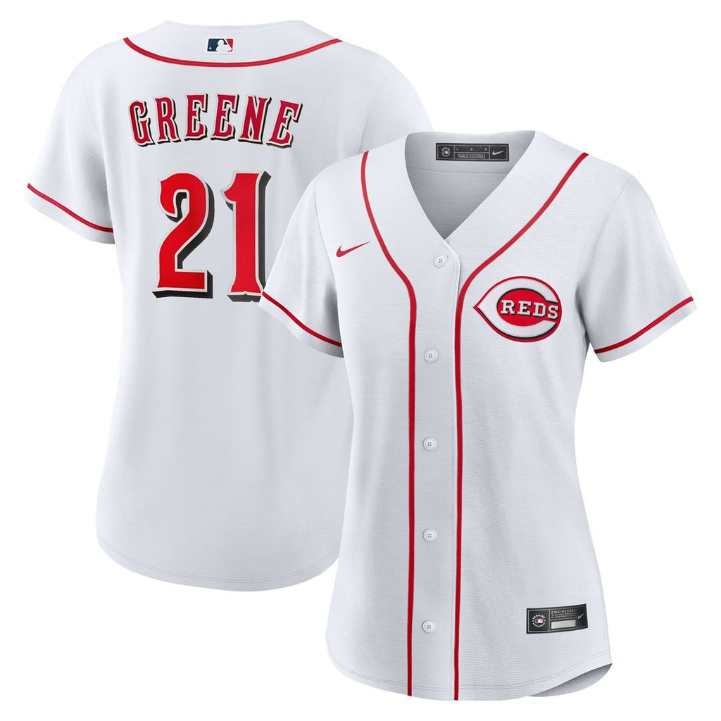 Cincinnati Reds Hunter Greene Women's Home Replica Jersey - White
