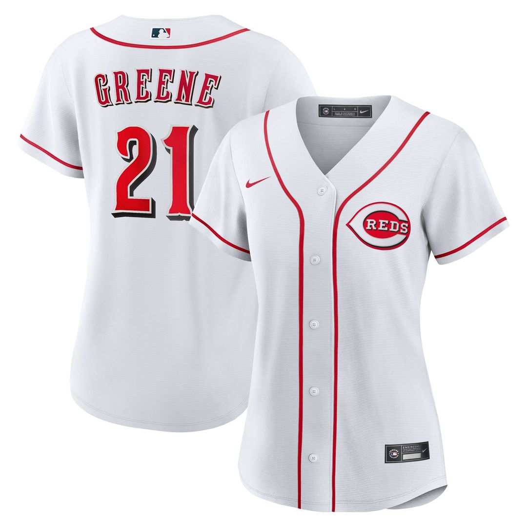 Cincinnati Reds Hunter Greene Women's Home Replica Jersey - White