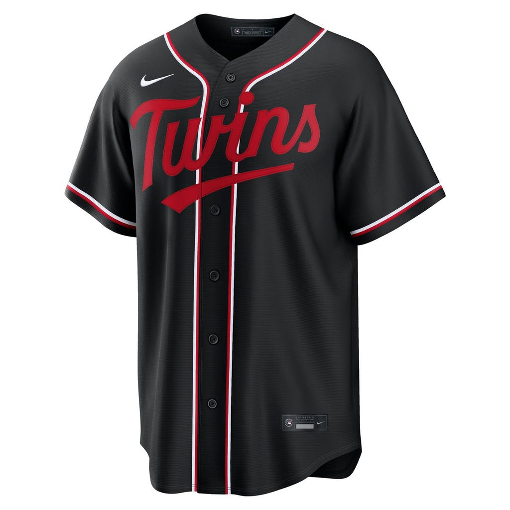 Minnesota Twins Fashion Replica Black Out Jersey