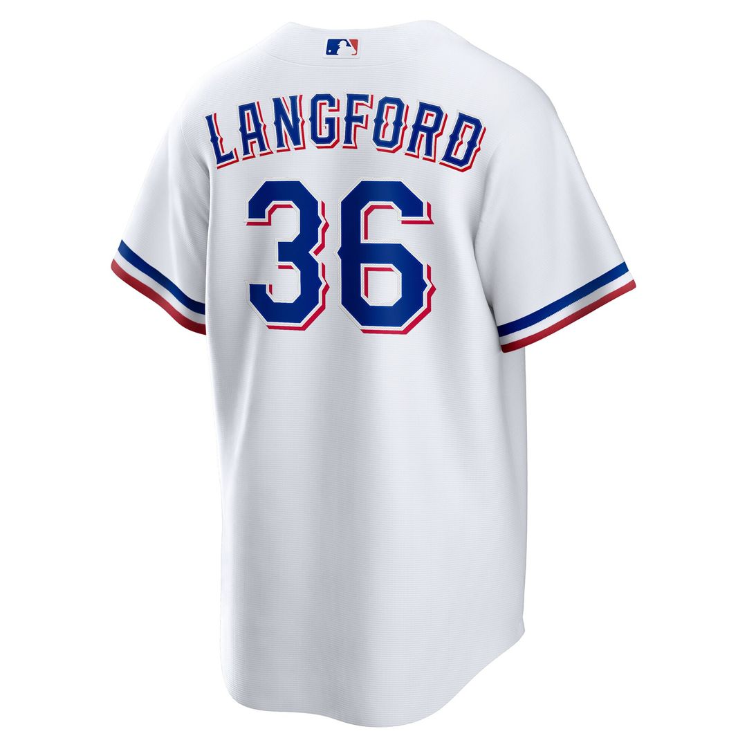 Texas Rangers Wyatt Langford Home Replica Jersey - White