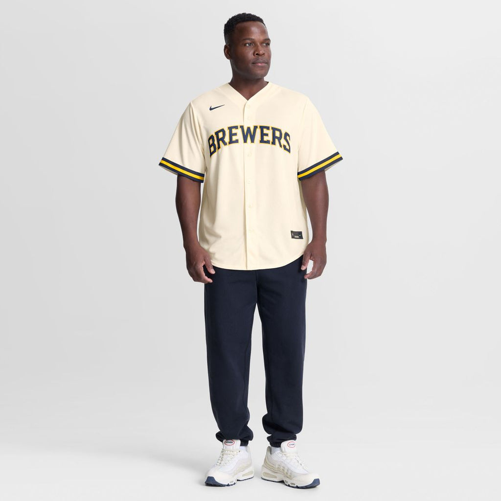 Milwaukee Brewers Jackson Chourio Home Replica Jersey - Cream