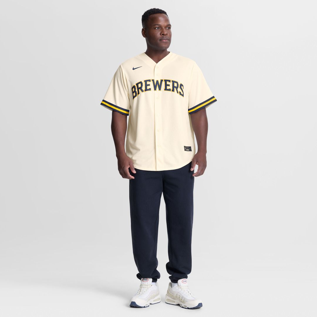 Milwaukee Brewers Jackson Chourio Home Replica Jersey - Cream