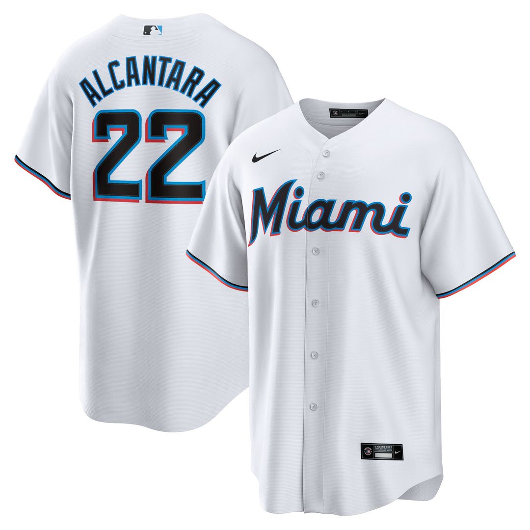 Miami Marlins Sandy Alcantara Replica Jersey - White