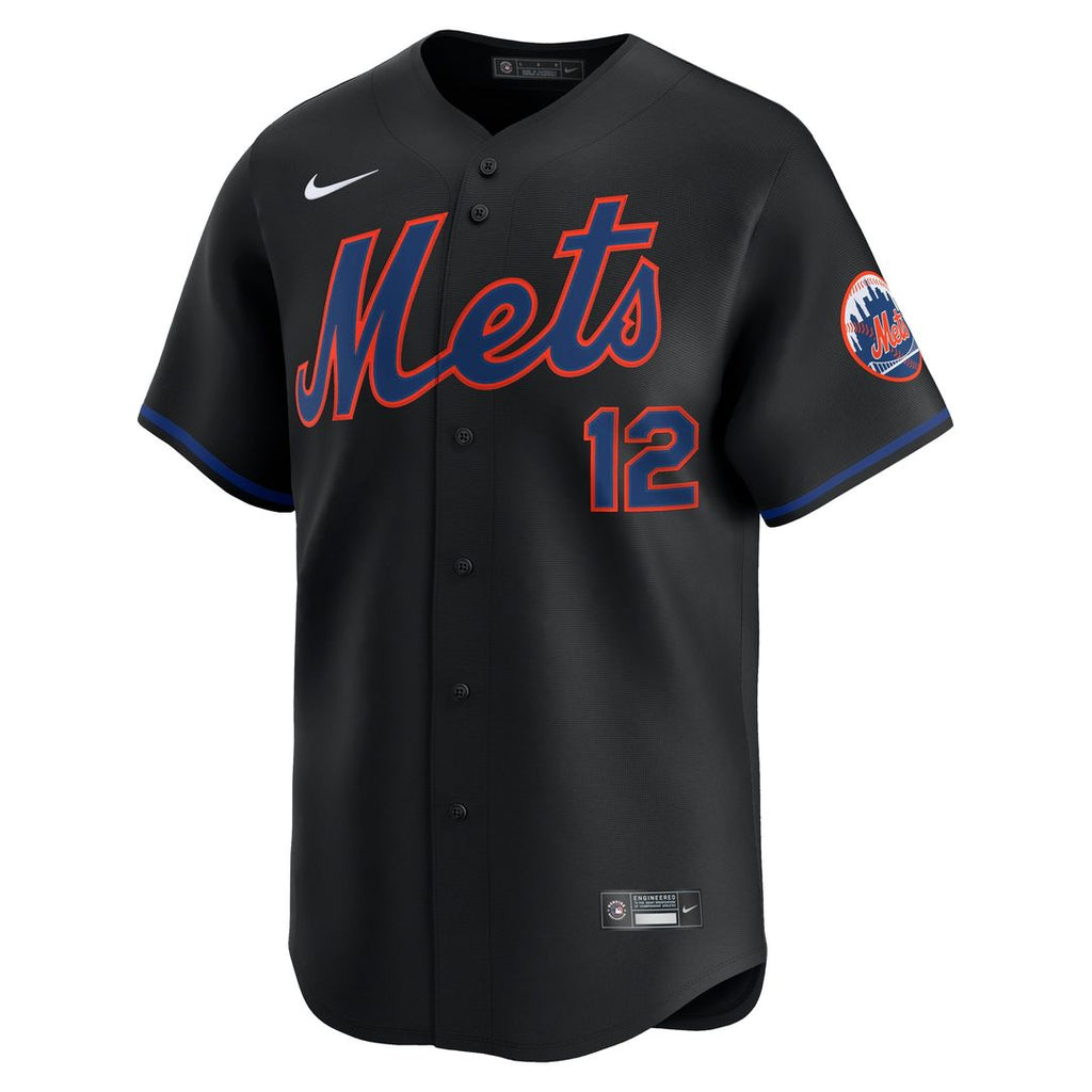 New York Mets Francisco Lindor Alternate Limited Jersey - Black