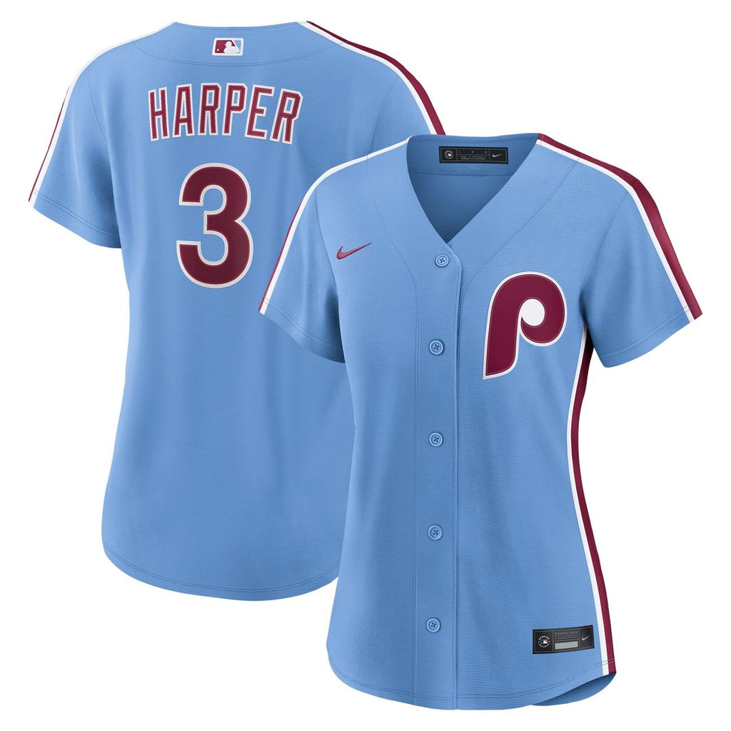 Philadelphia Phillies Bryce Harper Women's Alternate Replica Jersey - Light Blue
