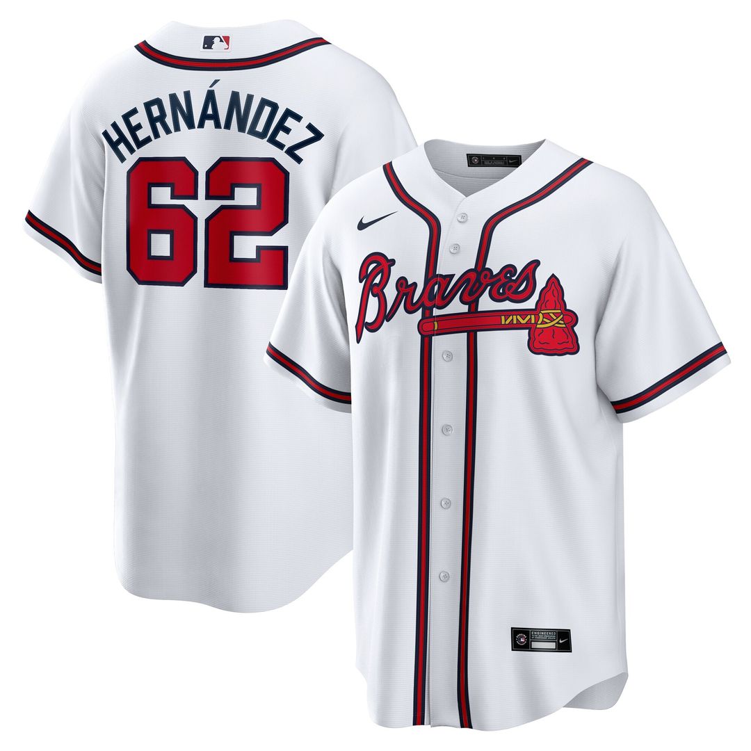 Atlanta Braves Daysbel Hernandez Home Replica Jersey - White