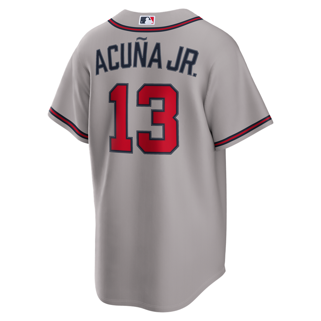 Atlanta Braves Ronald Acuña Jr. Road Replica Jersey - Gray
