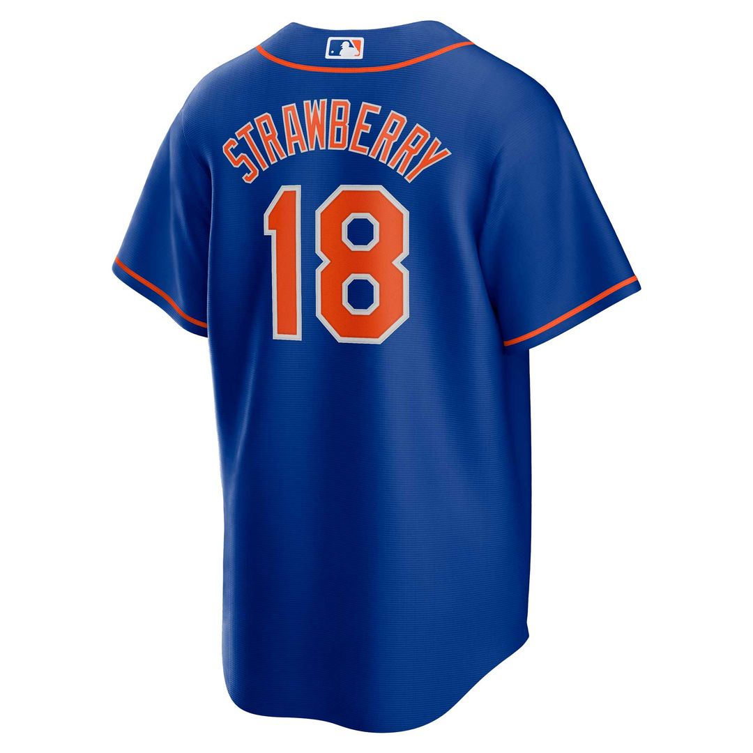 New York Mets Darryl Strawberry Alternate Replica Jersey - Royal