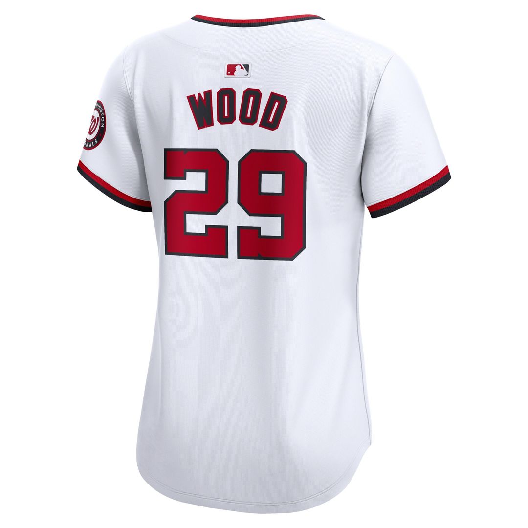Washington Nationals James Wood Women's Home Limited Jersey - White
