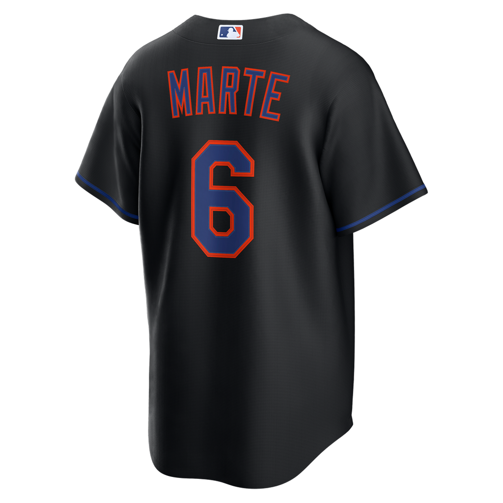 New York Mets Starling Marte Alternate Replica Jersey - Black