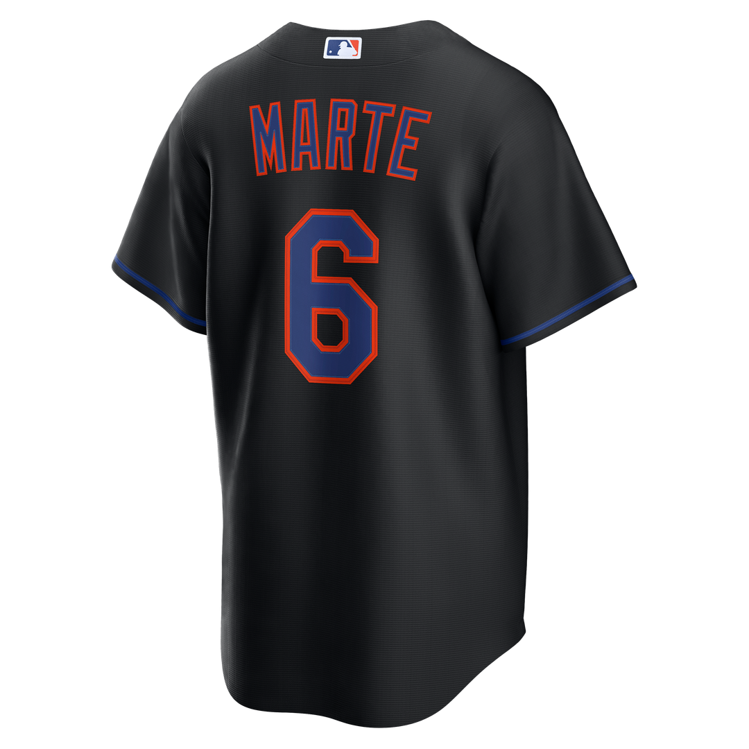 New York Mets Starling Marte Alternate Replica Jersey - Black