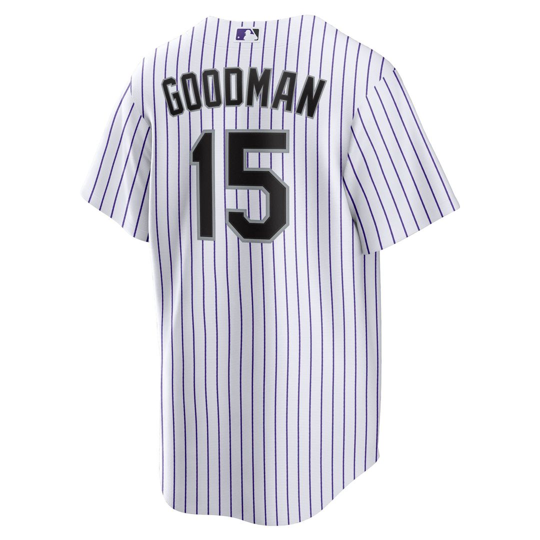 Colorado Rockies Hunter Goodman Home Replica Jersey - White