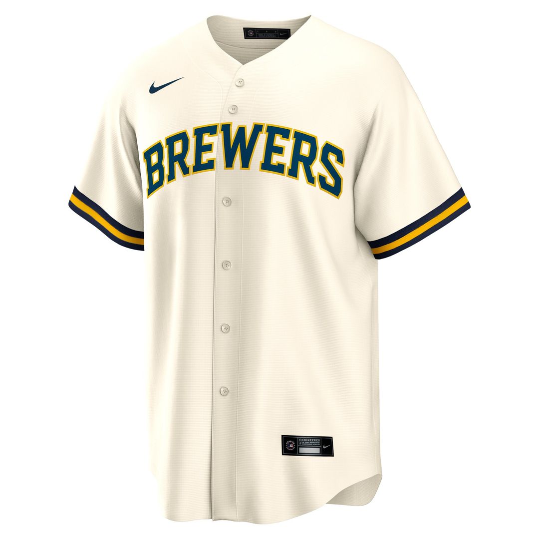 Milwaukee Brewers Joey Ortiz Home Replica Jersey - White