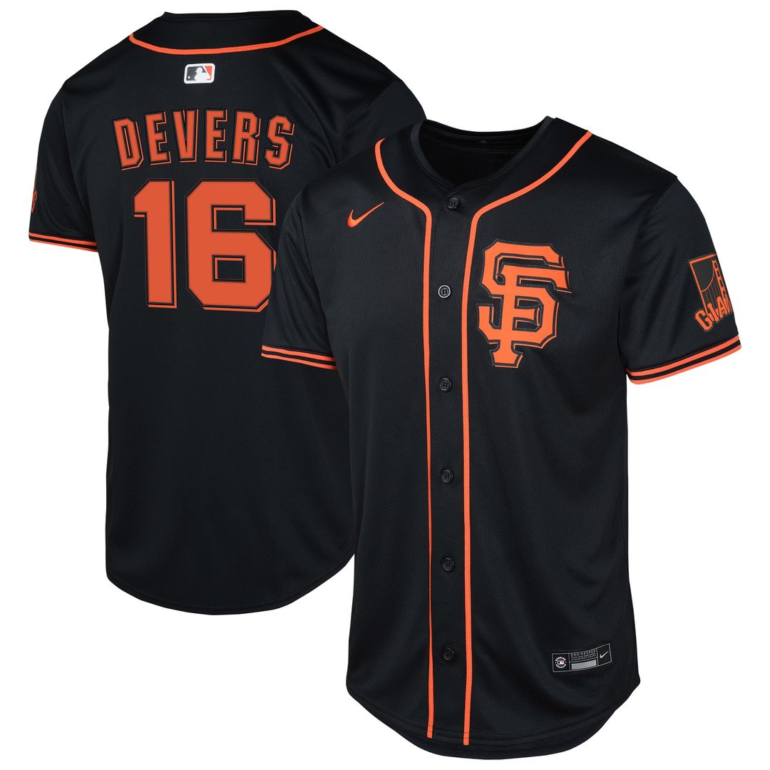 San Francisco Giants Rafael Devers Youth Limited Jersey - Black