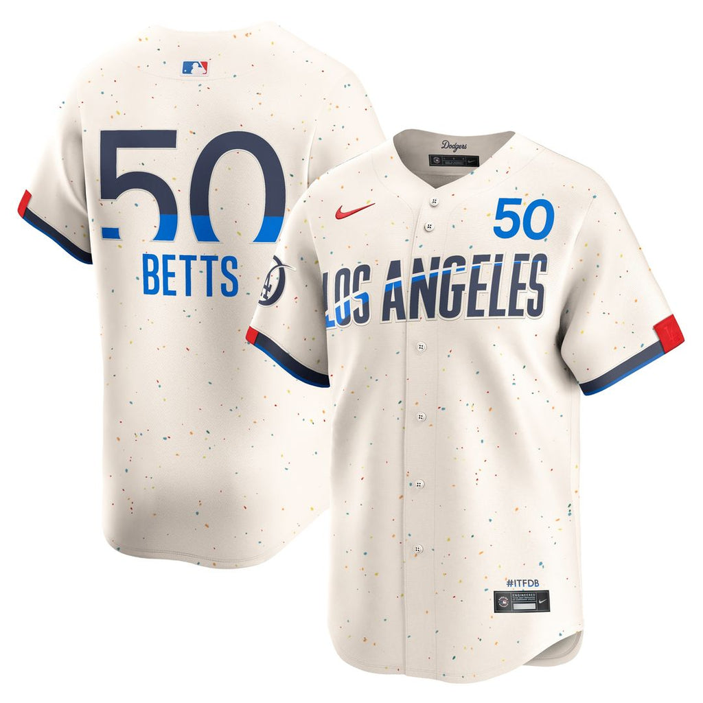 Los Angeles Dodgers Mookie Betts City Connect Limited Jersey - Cream