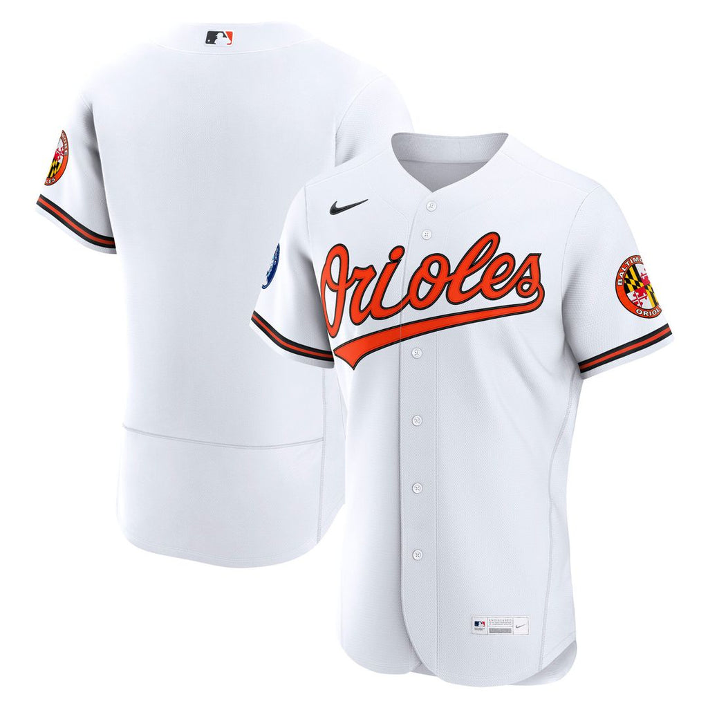 Baltimore Orioles Home Sponsor Patch Authentic Jersey - White