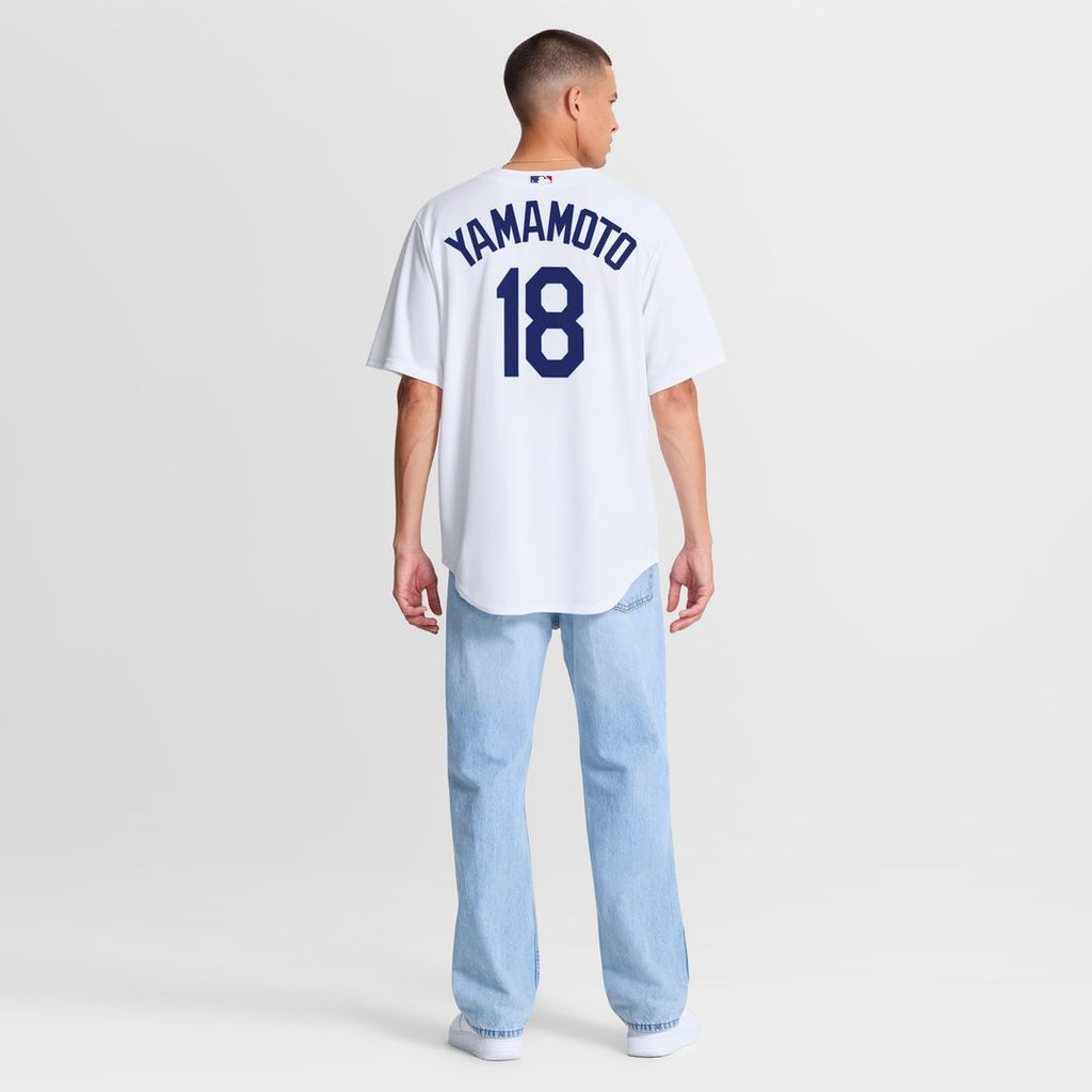 Los Angeles Dodgers Yoshinobu Yamamoto Home Replica Jersey - White