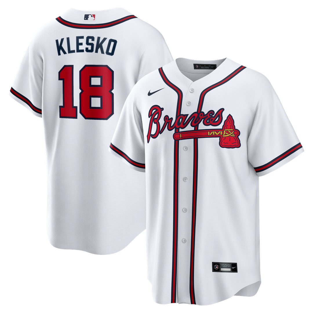 Atlanta Braves Ryan Klesko Home Retired Replica Jersey - White