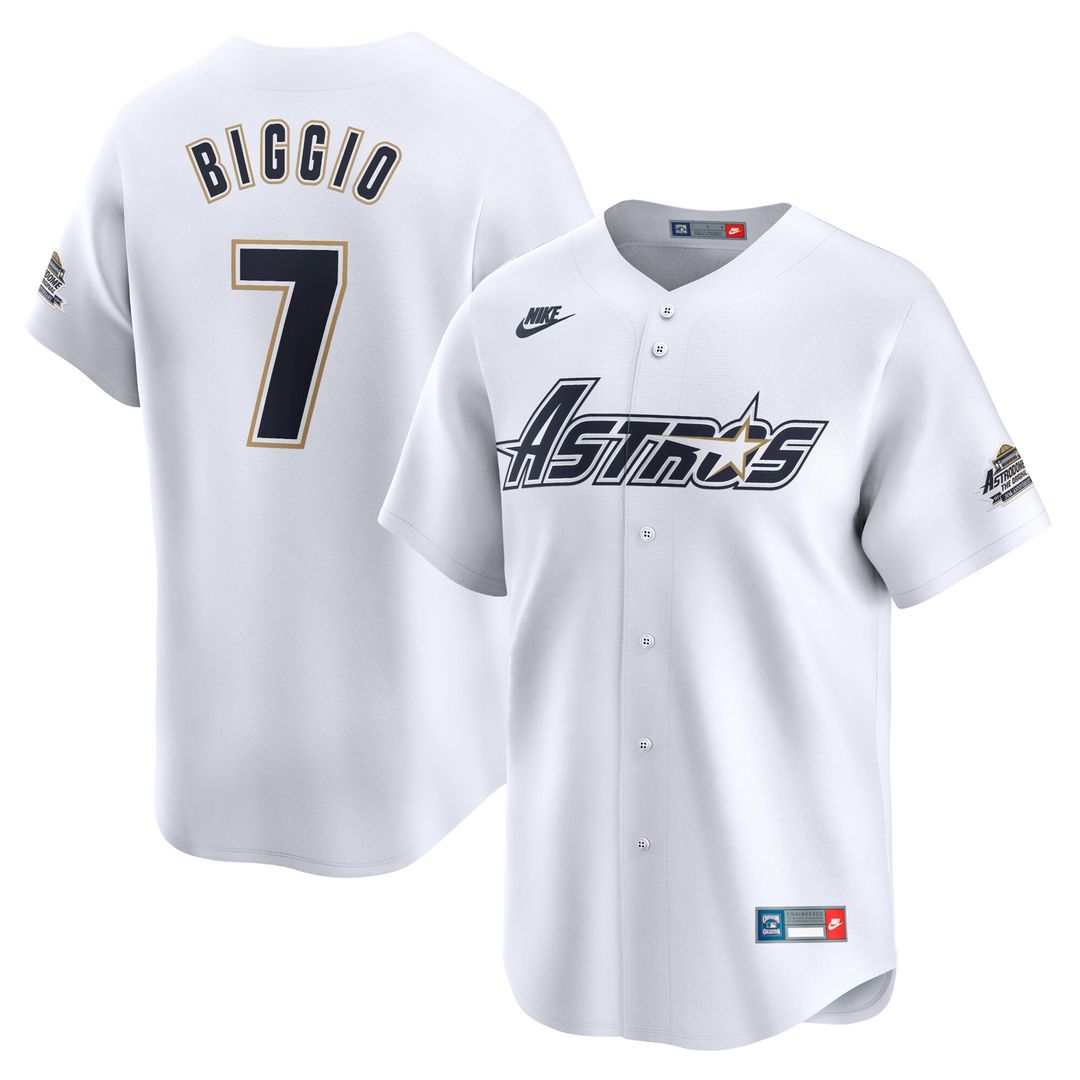 Houston Astros Craig Biggio Throwback Cooperstown Limited Jersey - White