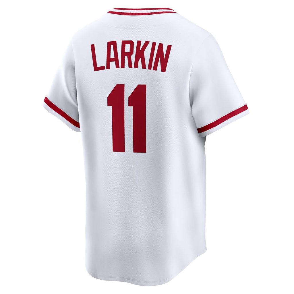 Cincinnati Reds Barry Larkin Throwback Cooperstown Limited Jersey - White
