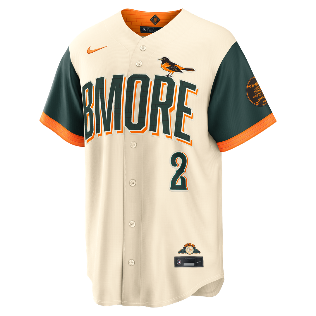 Baltimore Orioles Gunnar Henderson 2026 City Connect Stadium Jersey - Cream
