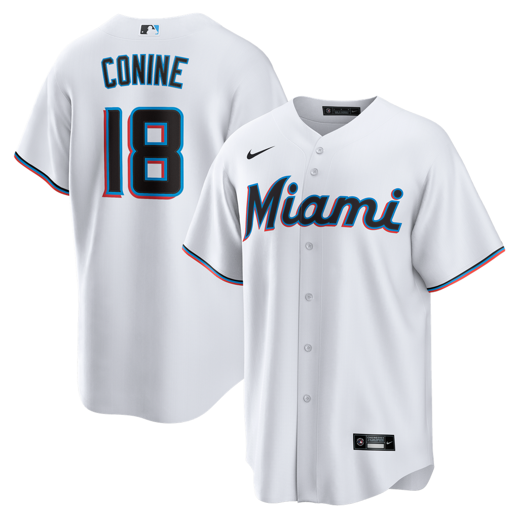 Miami Marlins Griffin Conine Home Replica Jersey - White