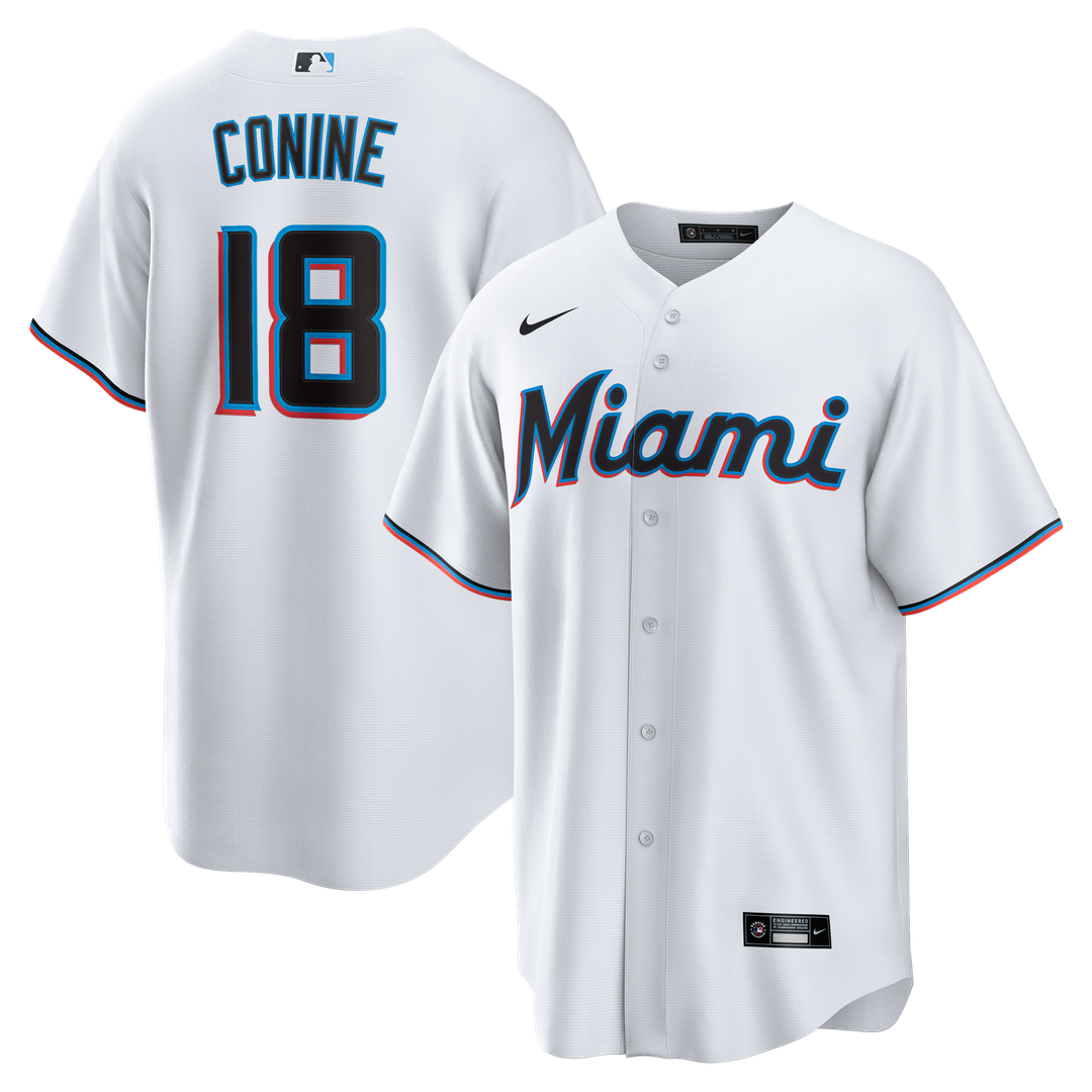 Miami Marlins Griffin Conine Home Replica Jersey - White