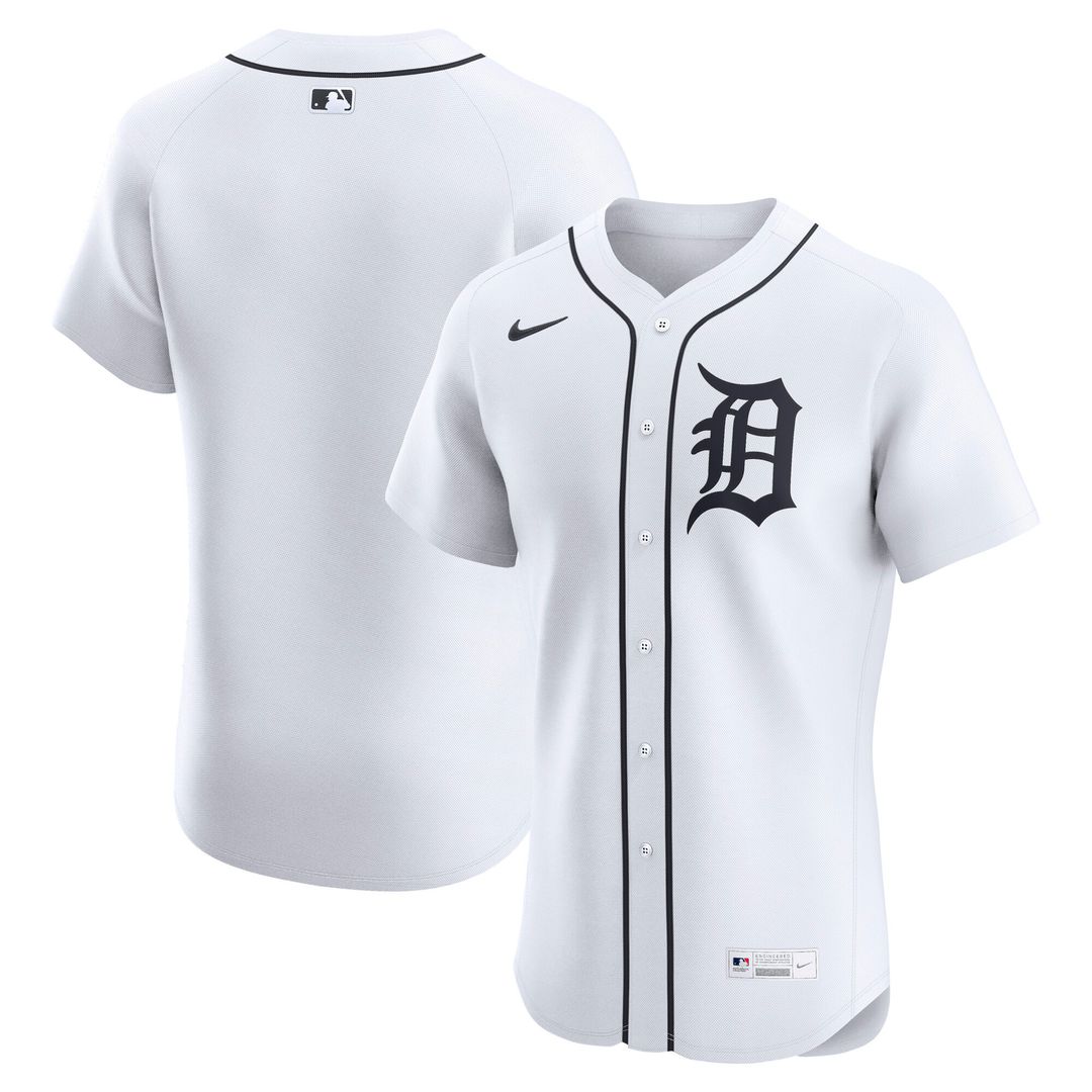 Detroit Tigers Home Elite Jersey - White