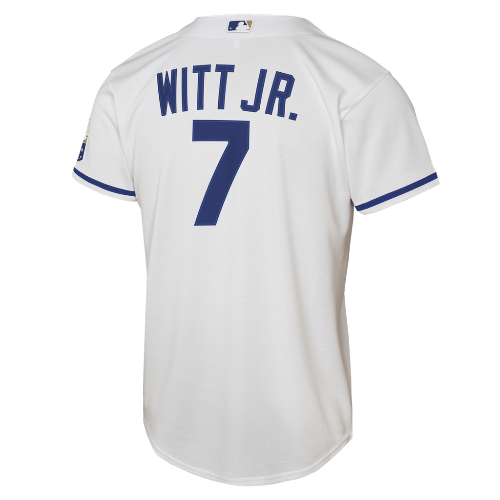 Kansas City Royals Bobby Witt Jr. Youth Home Stadium Jersey - White