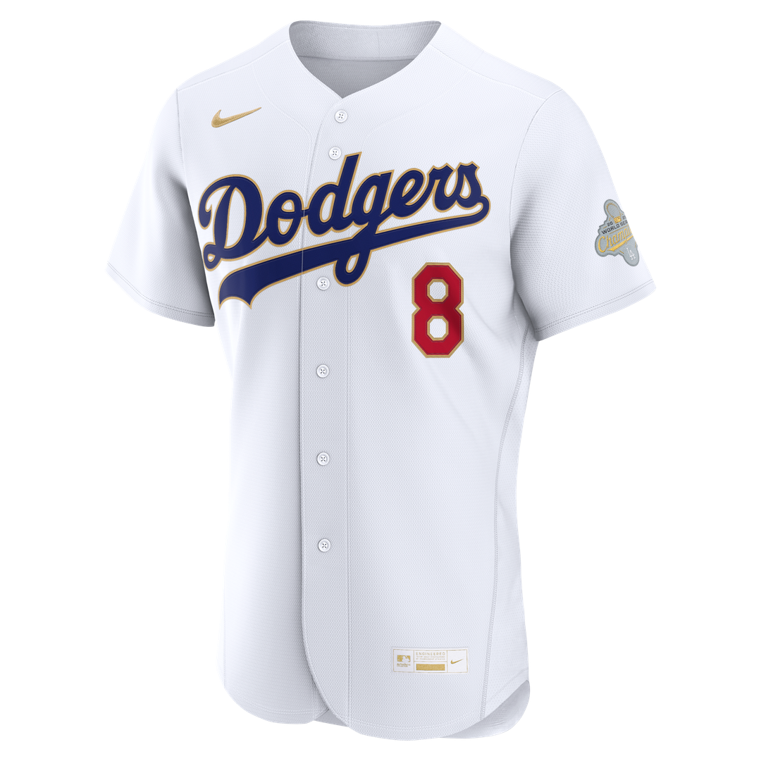Los Angeles Dodgers Enrique Hernández 2026 Gold Collection Authentic Jersey - White