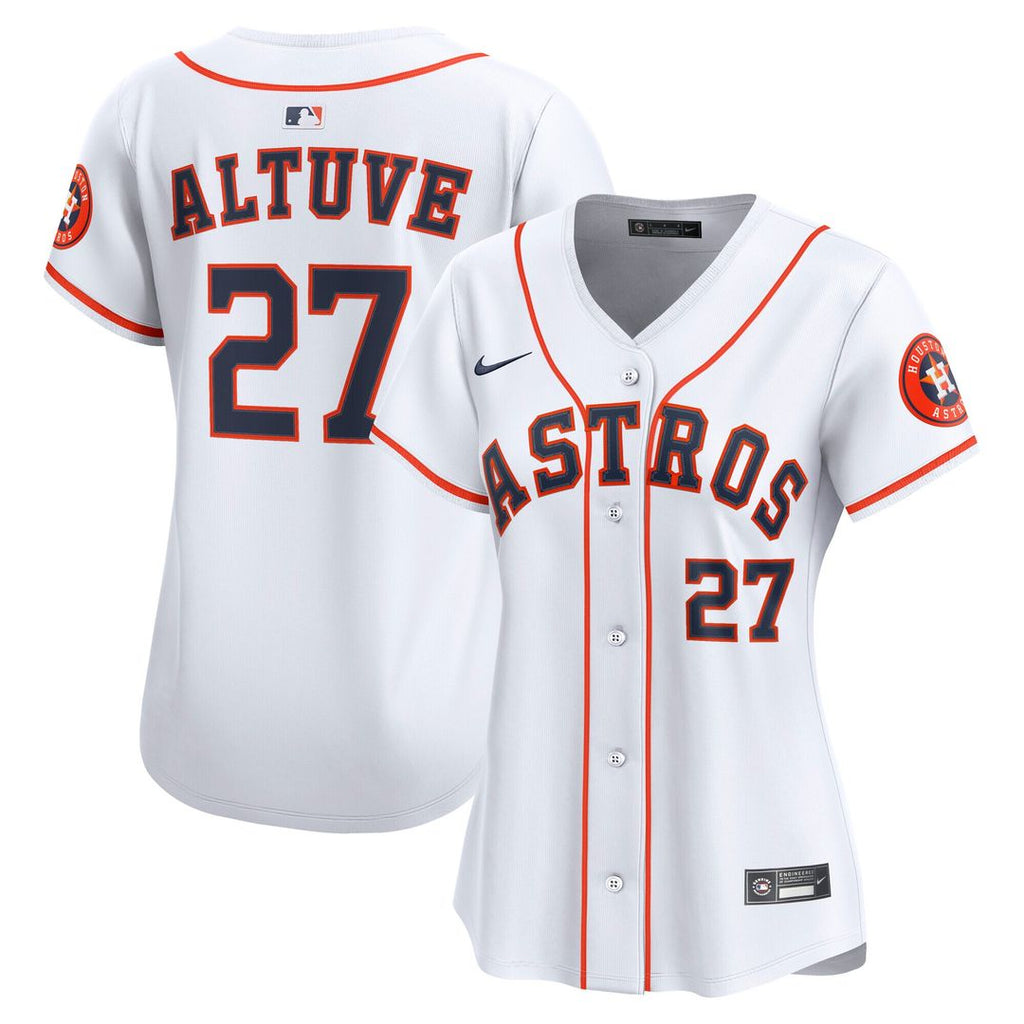 Houston Astros Jose Altuve Women's Home Limited Jersey - White