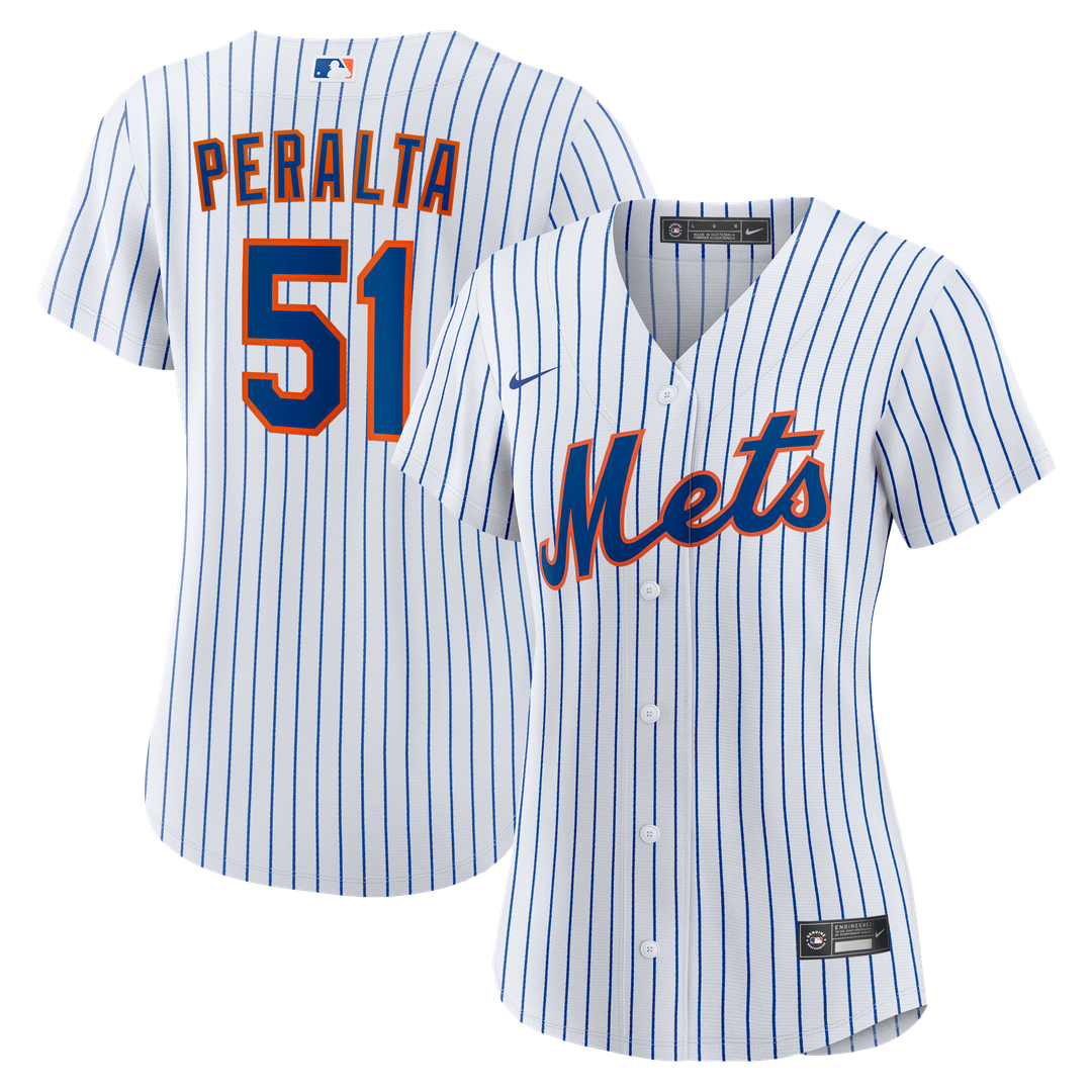 New York Mets Freddy Peralta Women's Home Replica Jersey - White