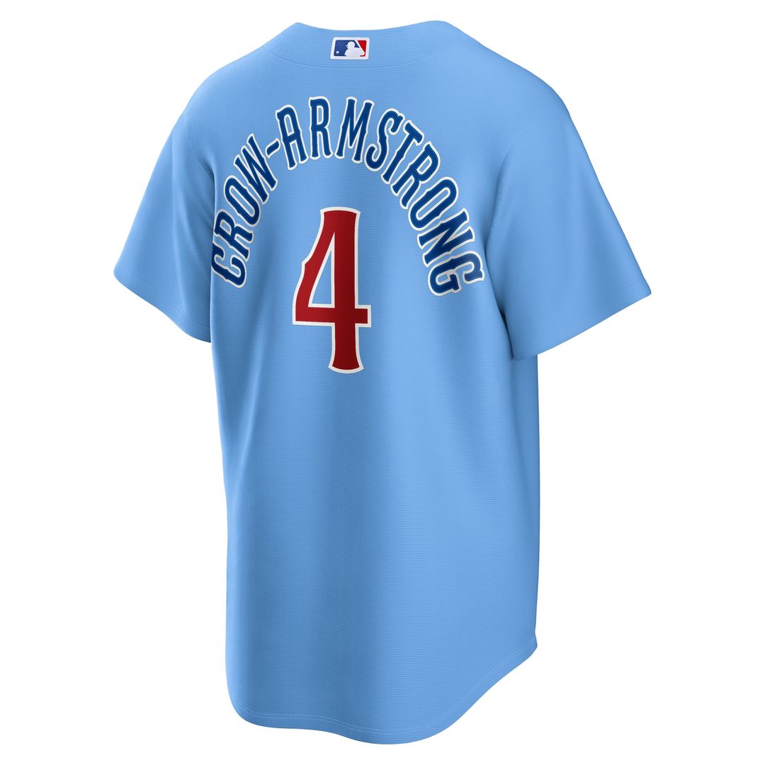 Chicago Cubs Pete Crow - Armstrong Alternate Replica Jersey - Light Blue