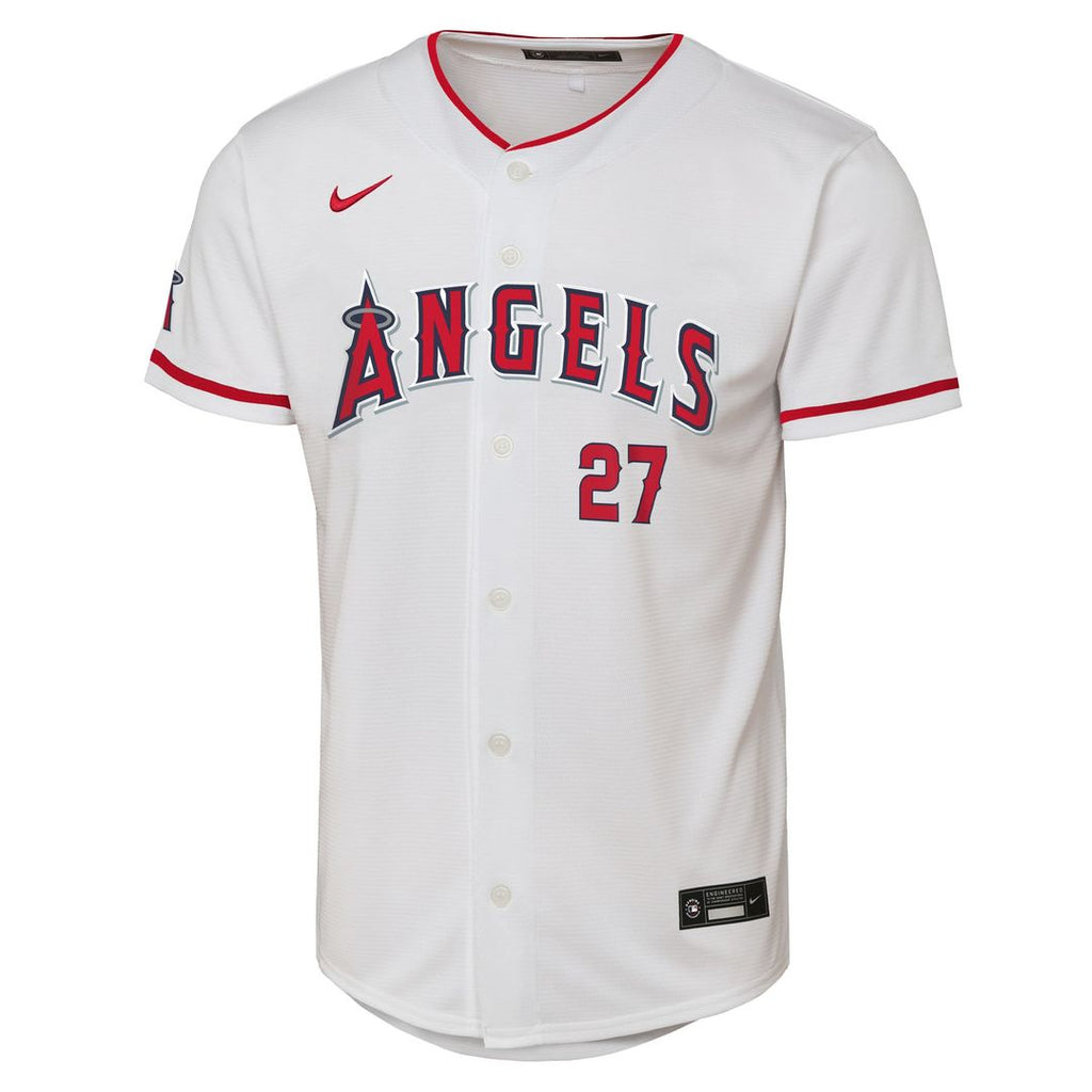 Los Angeles Angels Mike Trout Youth Home Stadium Jersey - White