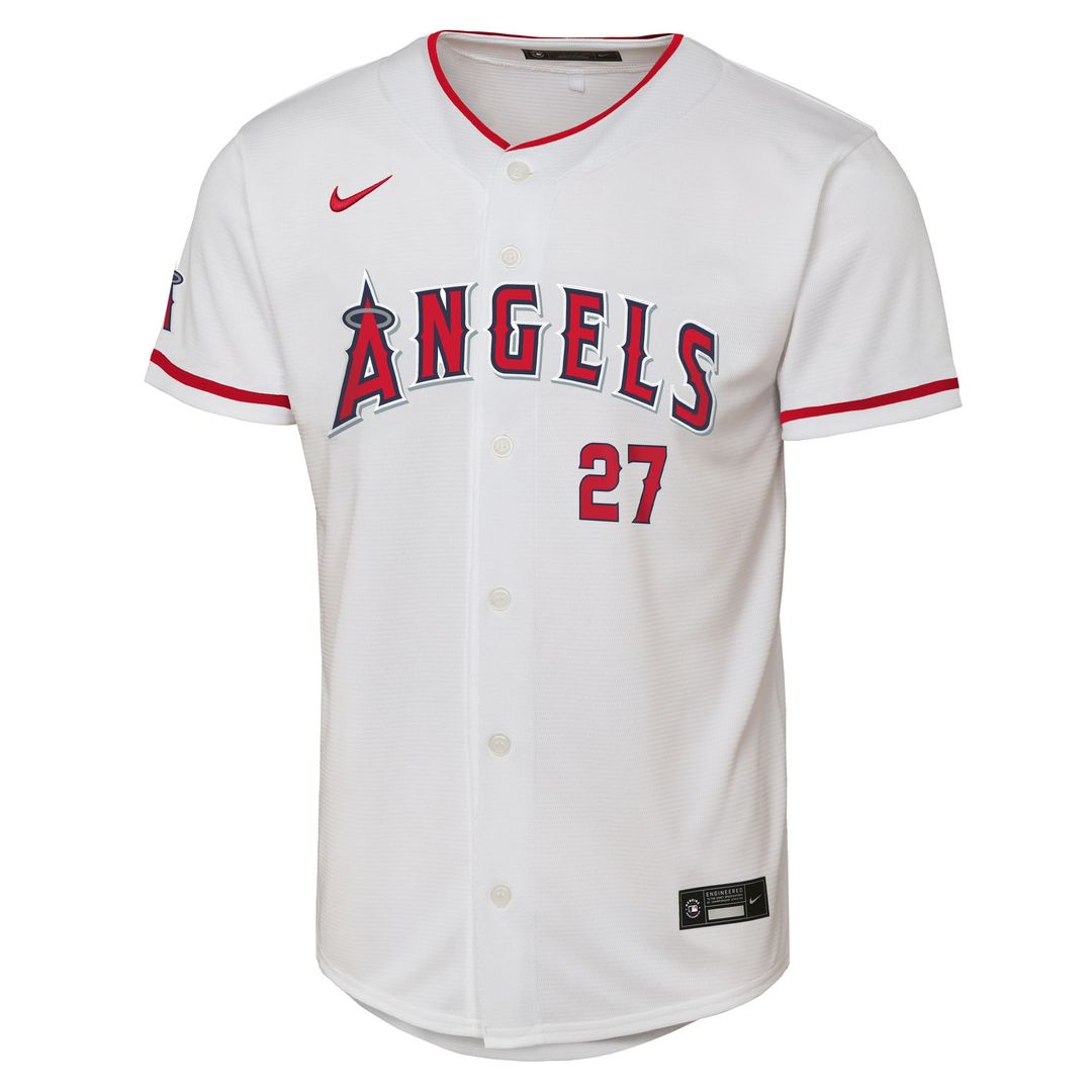 Los Angeles Angels Mike Trout Youth Home Stadium Jersey - White