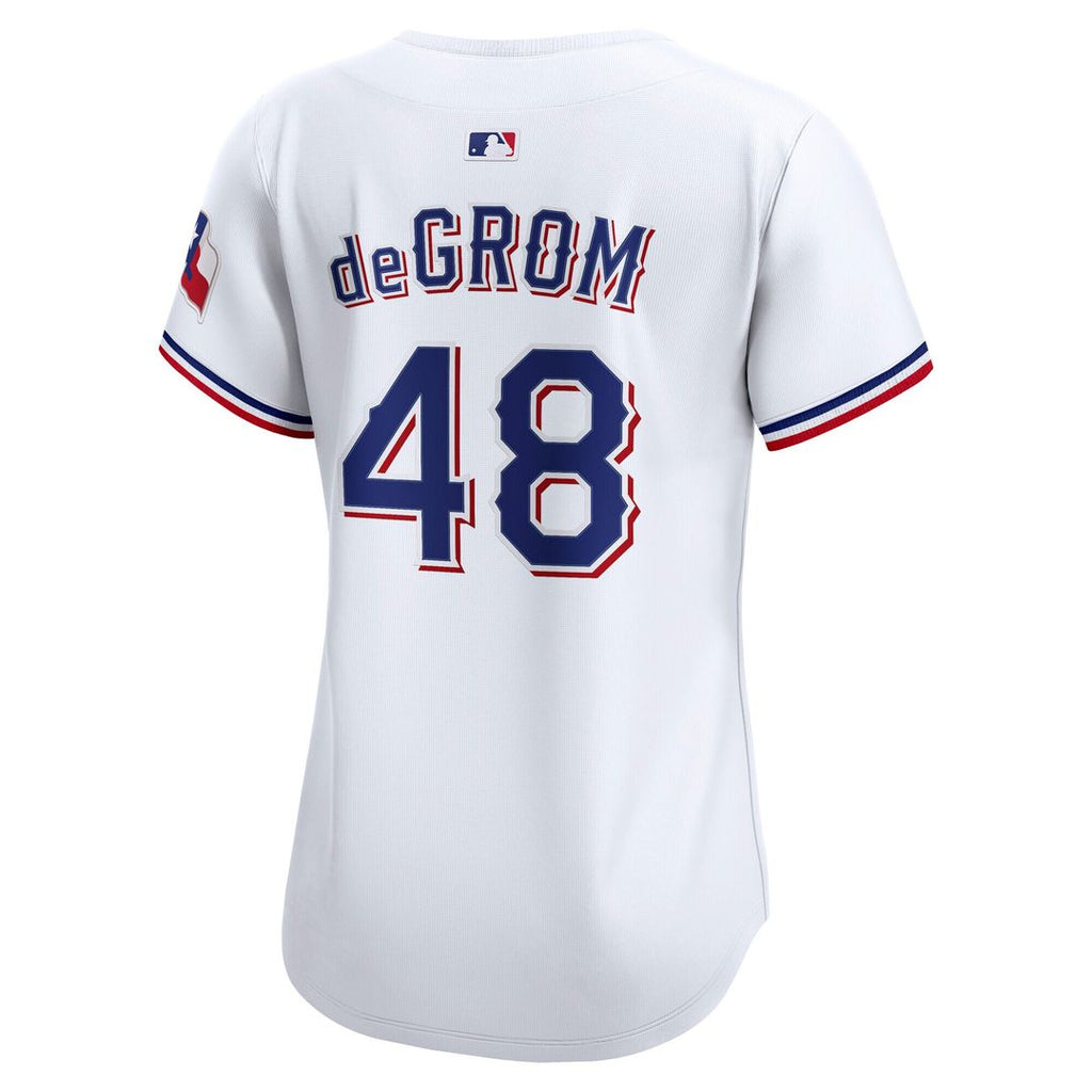 Texas Rangers Jacob deGrom Women's Home Limited Jersey - White