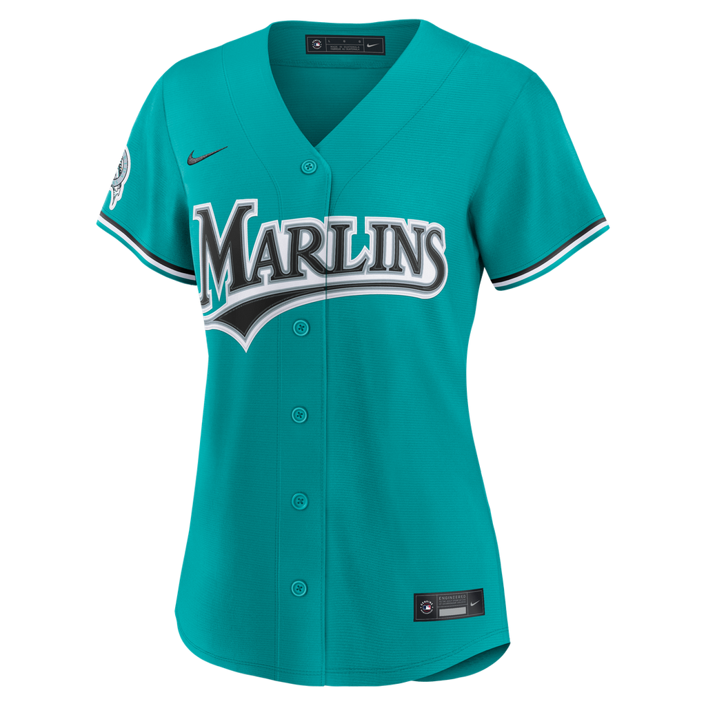 Miami Marlins Women's Alternate Stadium Jersey - Teal