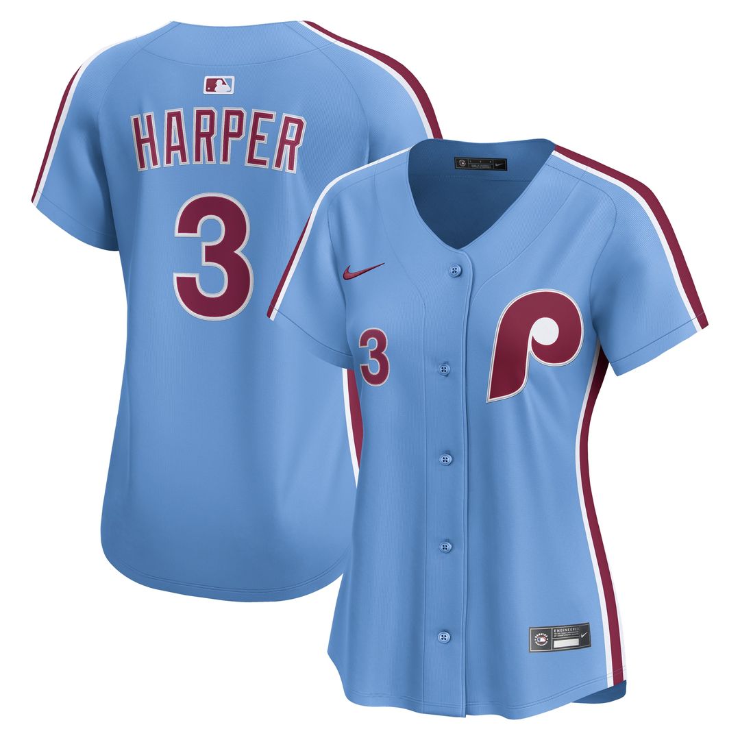 Philadelphia Phillies Bryce Harper Women's Alternate Limited Jersey - Light Blue