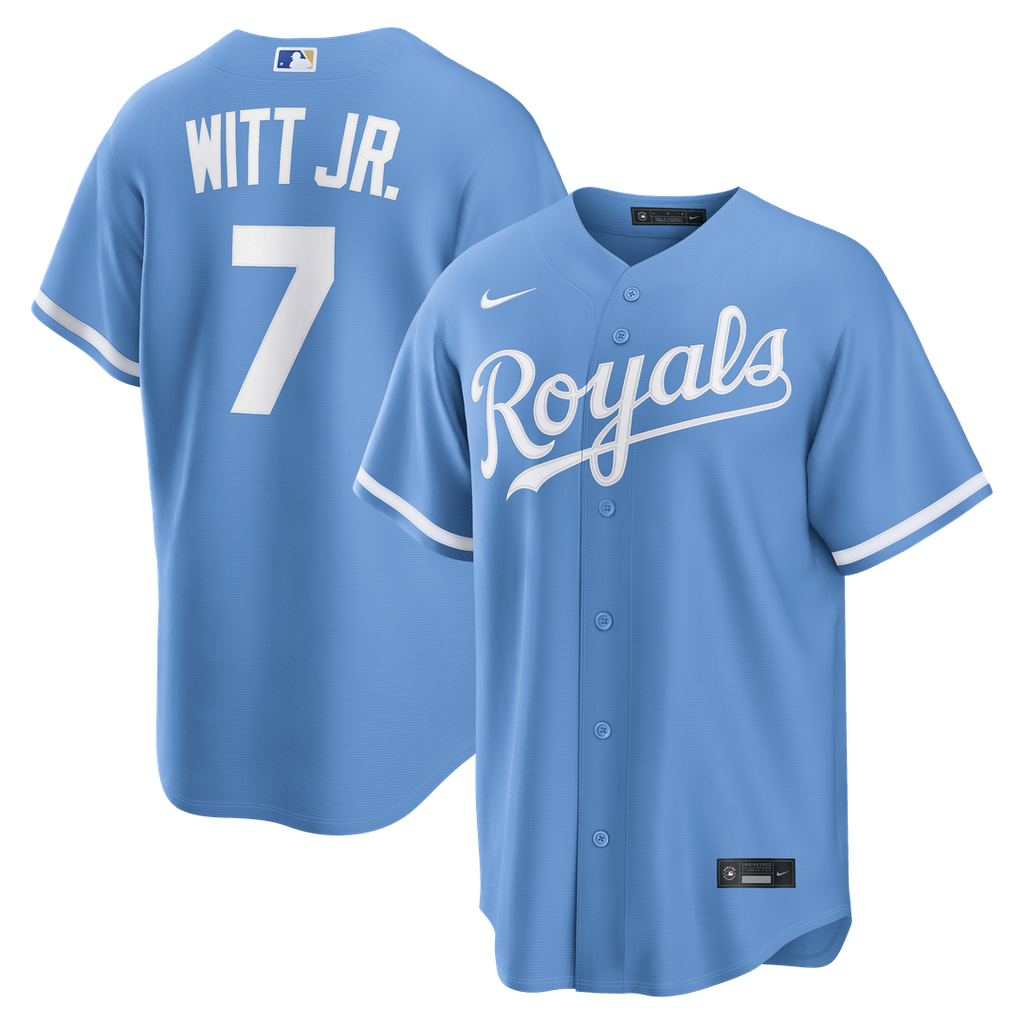 Kansas City Royals Bobby Witt Jr. Alternate Replica Jersey - Light Blue