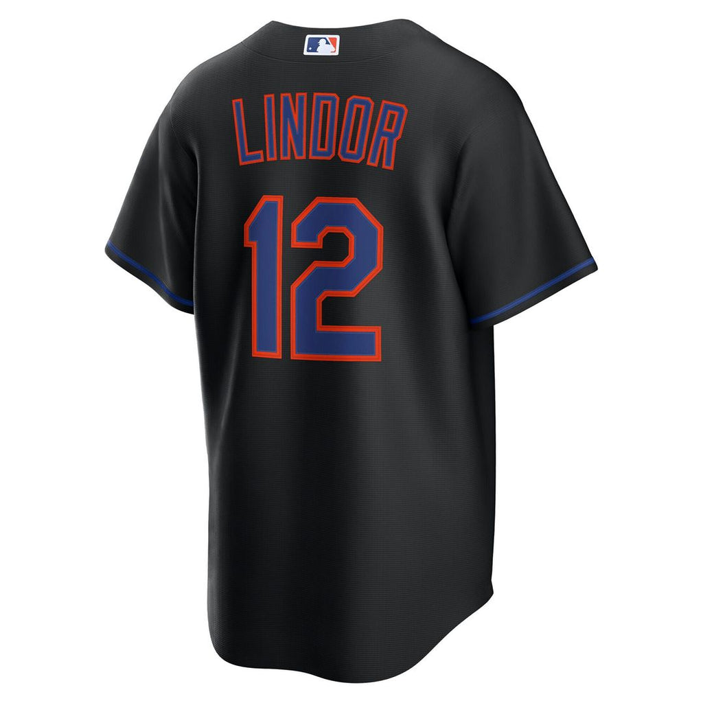 New York Mets Francisco Lindor Alternate Replica Jersey - Black