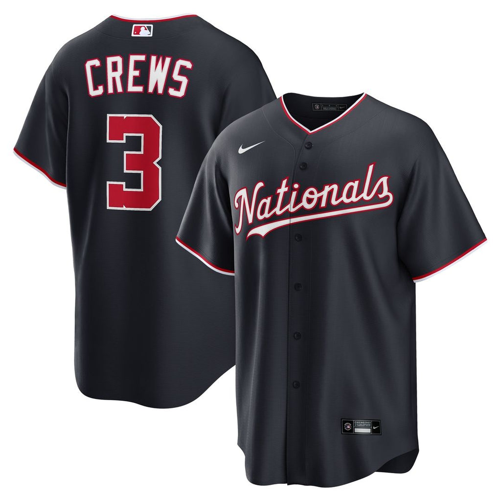 Washington Nationals Dylan Crews Alternate Replica Jersey - Navy
