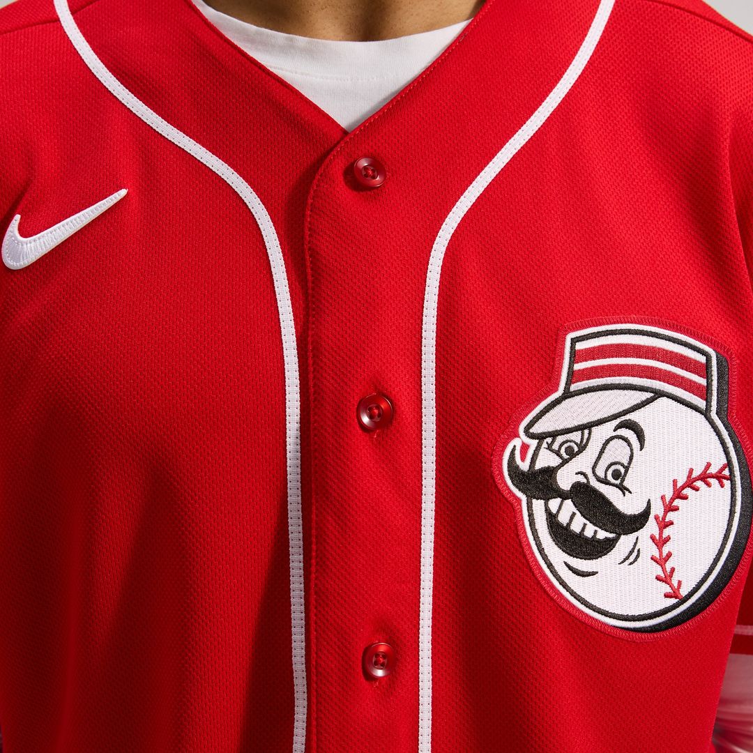 Cincinnati Reds Alternate Authentic Team Logo Jersey - Scarlet