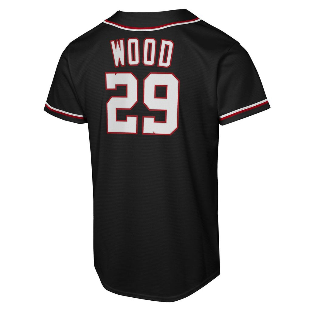 Washington Nationals James Wood Youth Fashion Replica Jersey - Black
