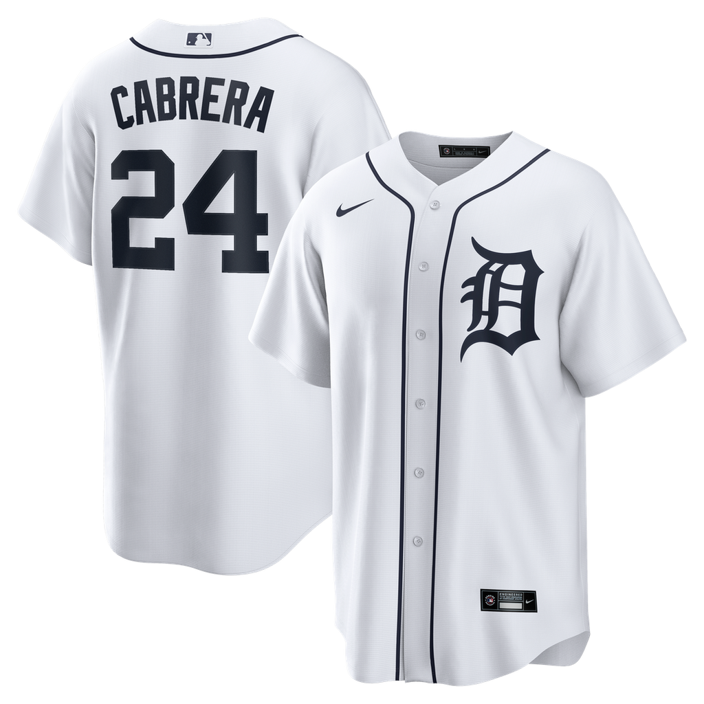 Detroit Tigers Miguel Cabrera Home Retired Replica Jersey - White