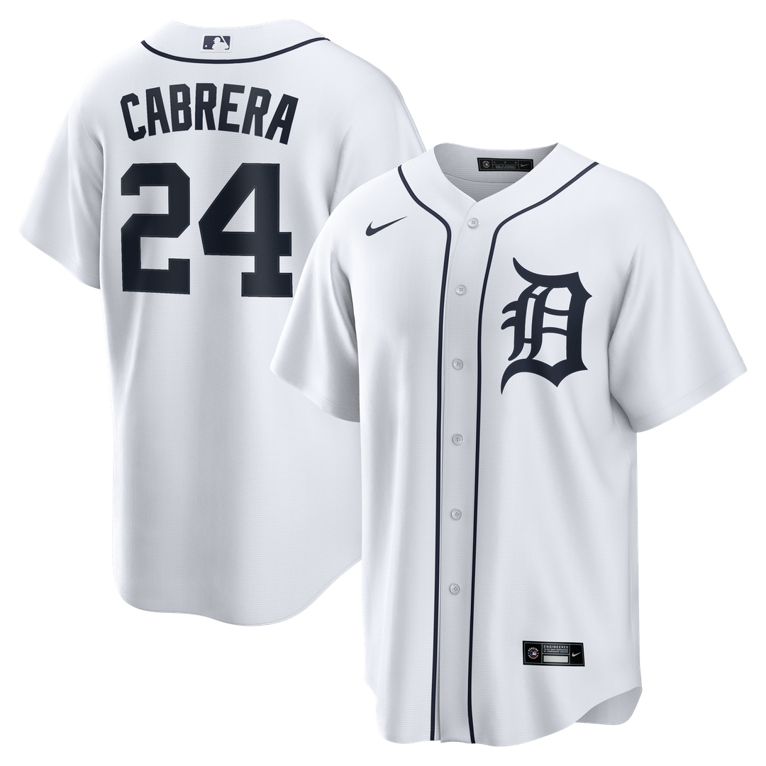 Detroit Tigers Miguel Cabrera Home Retired Replica Jersey - White