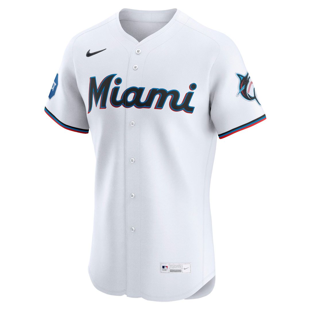 Miami Marlins Home Elite Jersey - White