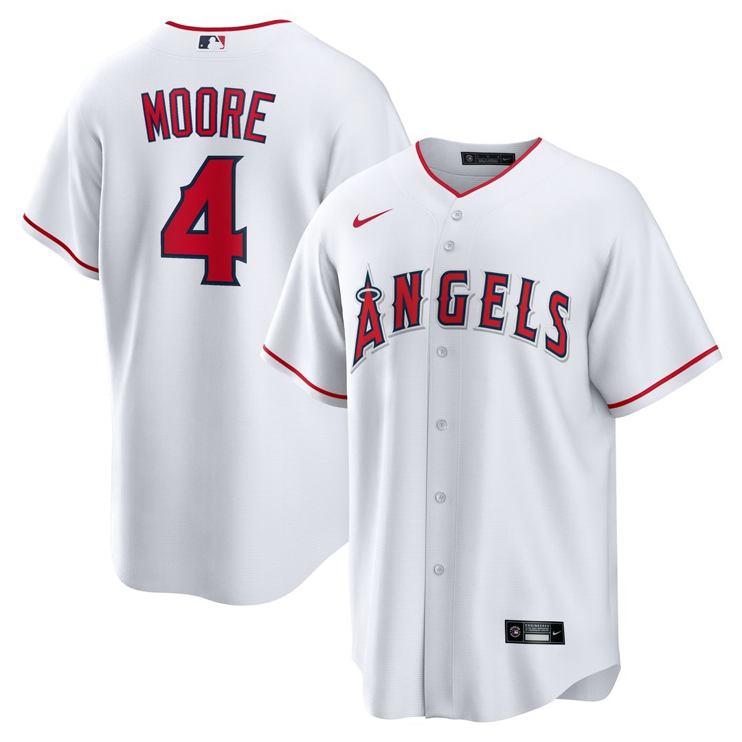 Los Angeles Angels Christian Moore Home Replica Jersey - White